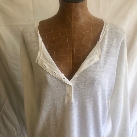 Scull Cashmere Tunic Button Down Sweater LARGE - Picture 5 of 16